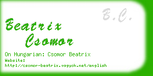 beatrix csomor business card